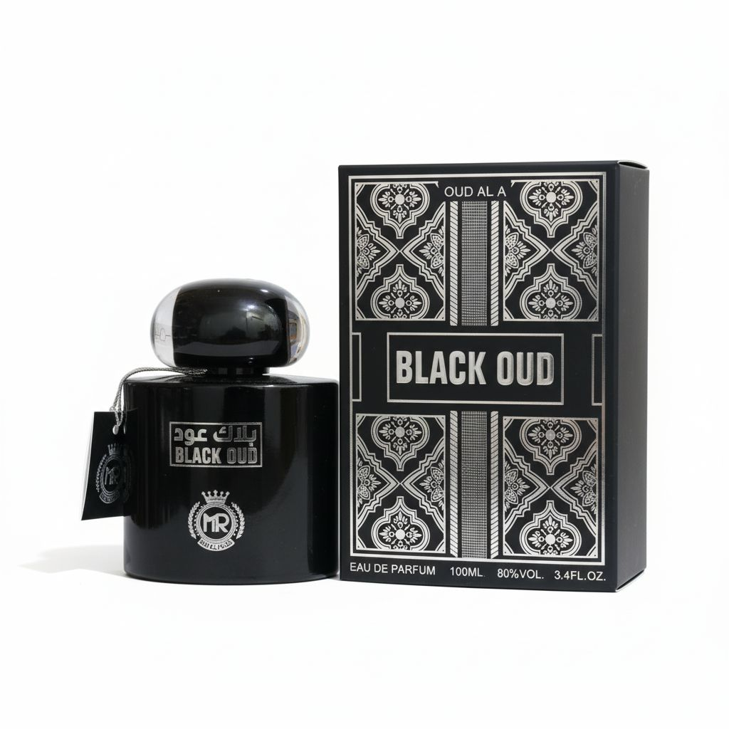 Oud Al Ahlam Black Oud 100ml EDP perfume bottle - Estilo Fresco Dubai