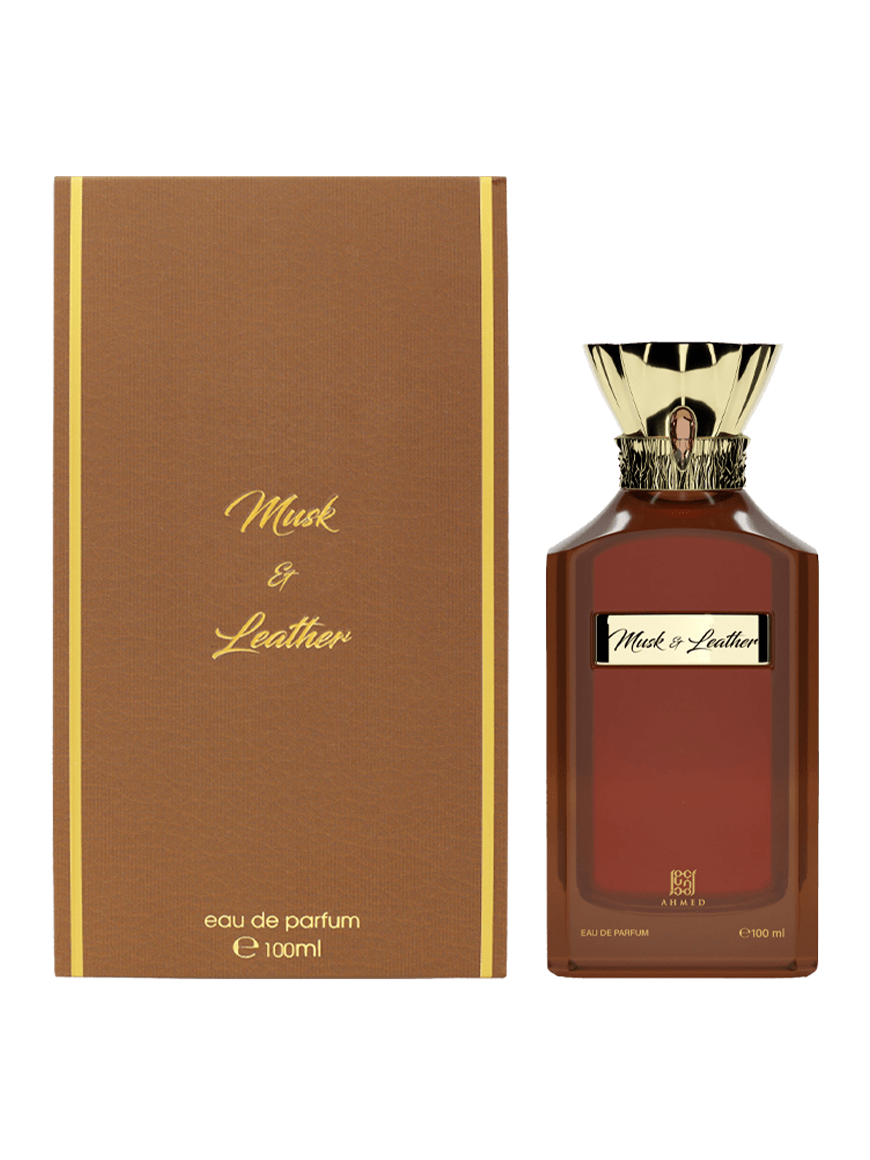 Ahmed Al Maghribi Musk & Leather 100ml EDP perfume bottle - Estilo Fresco Dubai