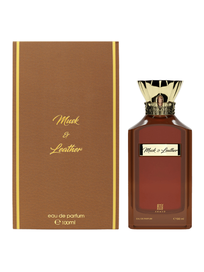 Ahmed Al Maghribi Musk & Leather 100ml EDP perfume bottle - Estilo Fresco Dubai