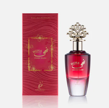 Khadlaj Nuha Cherry Blush 85ml EDP perfume bottle for women - Estilo Fresco Dubai