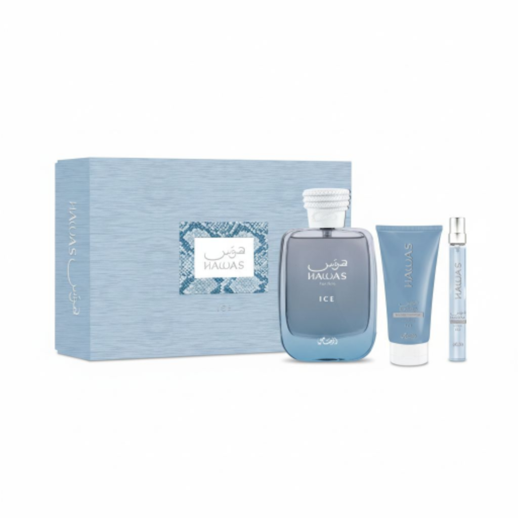 Rasasi Hawas Ice Gift Pack perfume set - Estilo Fresco Dubai