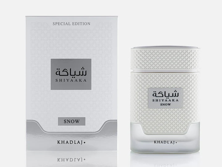 Khadlaj Special Edition Shiyaaka Snow 100ml EDP perfume bottle - Estilo Fresco Dubai